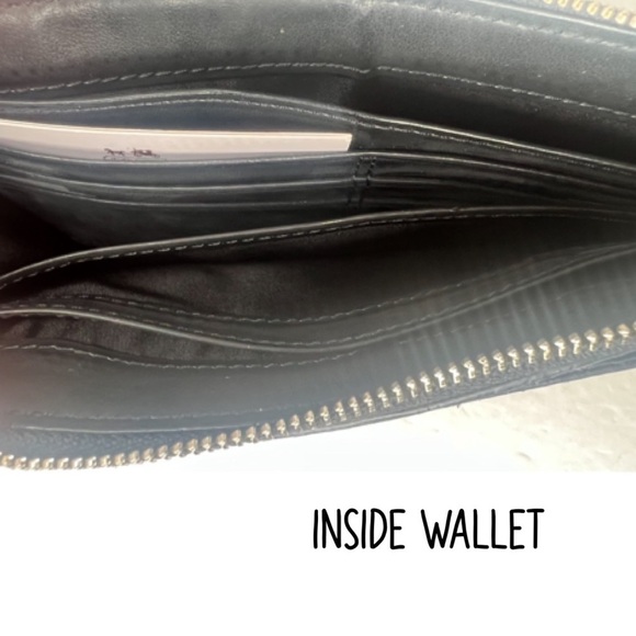 Coach Purple Leopard Ocelot Zippered Wallet - Picture 5 of 10